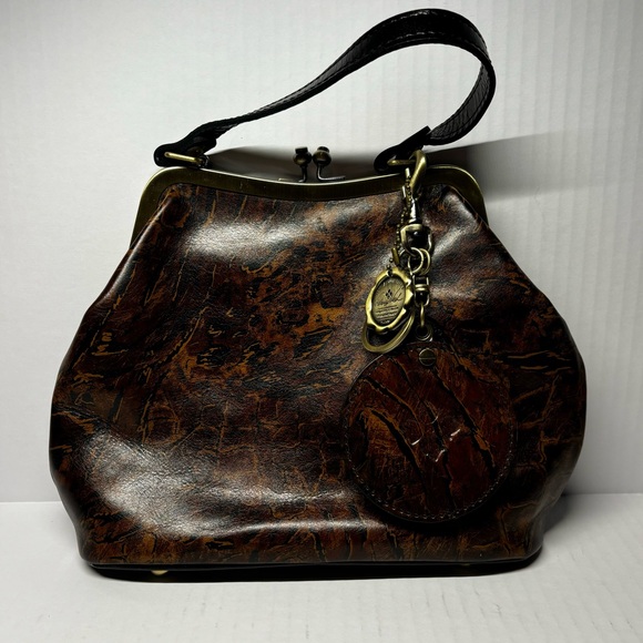 Patricia Nash Handbags - Patricia Nash - Women's Brown Leather Kiss-Lock Handbag (10th Anniversary)